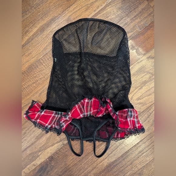 Coquette Seductive Schoolgirl Costume with Black Jacket Women's Sz S/M New - Picture 9 of 15